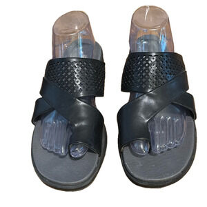 Barrels Stylish Black Sandals, size 10